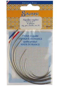 6 Aiguilles à Coudre Courbes Assortiment