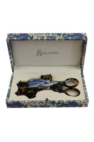 Ciseaux Broderie écaille Fleur Nécessaire Jouy Bleu