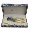 Ciseaux Broderie Ivoire S Nécessaire Jouy Bleu