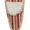 Etui Porte-ciseaux Toile Cirée Rayures Bordeaux - M