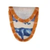 Etui Porte-ciseaux Toile De Jouy Bleue-orange - S