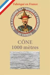 Fil à Coudre Métallisé N°40 Cône 122 - Argent