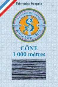 Fil Broderie Retors Du Nord Cône 2832 - Ardoise