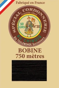 Fil Cordonnerie Glacé Bobine 180 - Noir