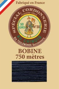 Fil Cordonnerie Glacé Bobine 650 - Charbon
