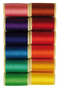 Fil Coton Boîte 12 Bobines Tons Vifs