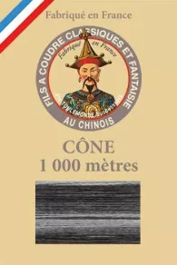 Fil Dégradé Brillant Cône 156 Gris Foncé