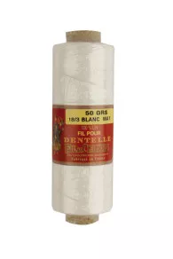Fil Dentelle Lin Blanc Mat Fusette 18/3