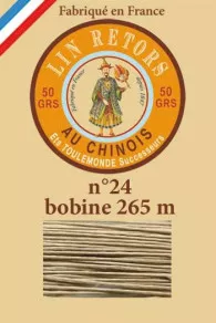 Fil Lin Glacé N° 24 Bobine 282 - Gabardine