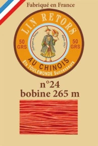 Fil Lin Glacé N° 24 Bobine 380 - Tango