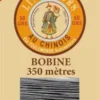 Fil Lin Glacé N°40 Grosse Bobine 155 - Gris Foncé