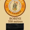 Fil Lin Glacé N°40 Grosse Bobine 180 - Noir