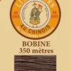 Fil Lin Glacé N°40 Grosse Bobine 195 - Marron Foncé