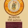 Fil Lin Glacé N°40 Grosse Bobine 470 - Grenat