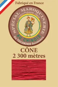 Fil Maroquinerie Grand Cône 28/3 - 128 - Rouge