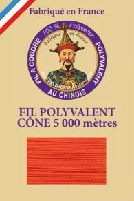 Fil Polyester Grand Cône 380 - Coquelicot