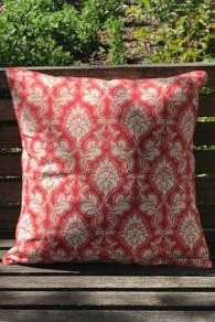 Housse Coussin 40 X 40cm Damas Rouge 1