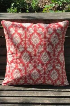 Housse Coussin 40 X 40cm Damas Rouge 2