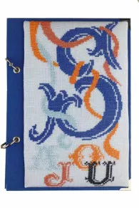 Kit De Point De Croix Bloc-notes Bleu Allégorie