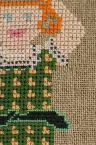 Kit De Point De Croix Petite Fille Sajou Marie