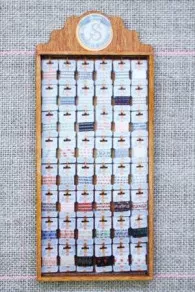 Présentoir Bois Miniature Rubans Coton 48 Cartes