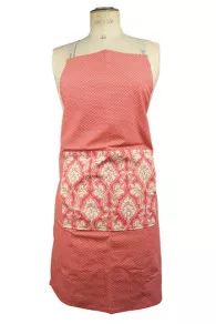 Tablier De Cuisine Tissu Rouge à Pois