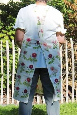 Tablier Japonais Tissu Roses Joséphine 7 Tablier Japonais Tissu Roses Joséphine -Coudre Fils Magasin tablier japonais tissu roses josephine 2