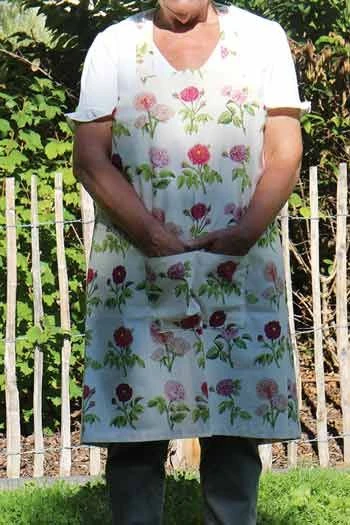 Tablier Japonais Tissu Roses Joséphine 1 Tablier Japonais Tissu Roses Joséphine