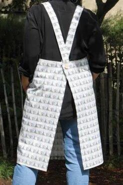 Tablier Japonais Tissu Tours Eiffel -Coudre Fils Magasin tablier japonais tissu tours eiffel 2