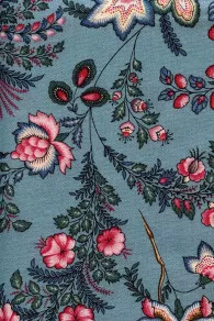 Tissu Indienne Au Mètre Fond Bleu N°41