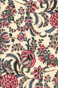 Tissu Indienne Au Mètre Fond écru N°39
