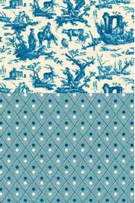Toile De Jouy Au Mètre Plaisirs Campagne Bleu 1 3 Toile De Jouy Au Mètre Plaisirs Campagne Bleu 1 – Image 3