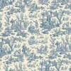 Toile De Jouy Bleu Ciel Au Mètre Motif Miniature