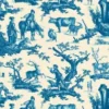 Toile De Jouy Bleue Au Mètre Plaisirs Campagne