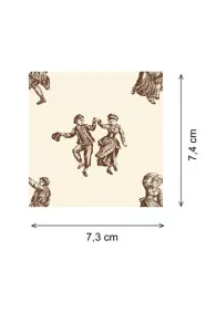 Toile De Jouy Marron Au Mètre Abreuvoir 2