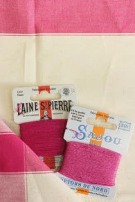 Torchon à Broder Coton Centre Toile Aïda - Fuchsia 3 Torchon à Broder Coton Centre Toile Aïda - Fuchsia – Image 3