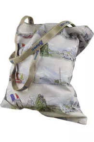 Tote Bag Tissus Paris Et Tour Eiffel