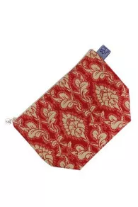 Trousse Toile Cirée Damas Rouge